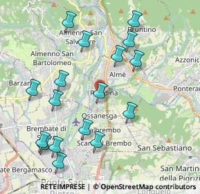 Mappa Via Monte Grappa, 24030 Paladina BG, Italia (2.17941)