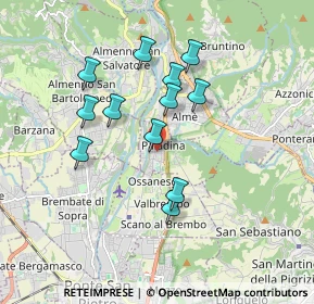 Mappa Via Monte Grappa, 24030 Paladina BG, Italia (1.56333)