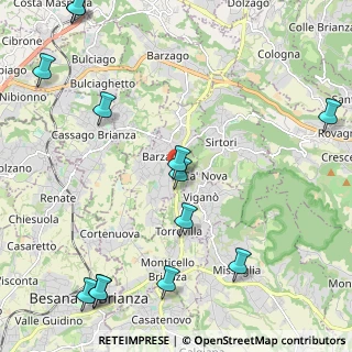 Mappa Via Roma, 23891 Barzanò LC, Italia (2.95308)