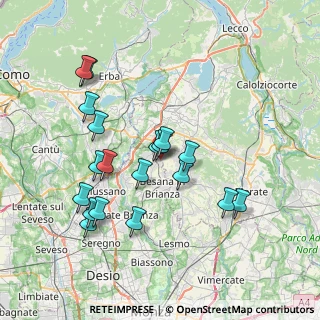 Mappa Via Giuseppe Parini, 20838 Renate MB, Italia (7.21684)