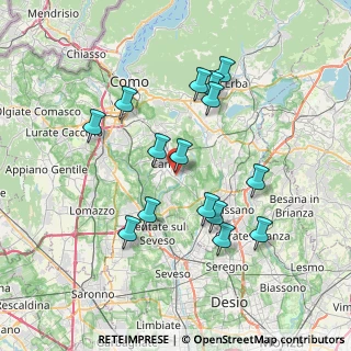 Mappa Via Monte S. Primo, 22063 Cantù CO, Italia (6.94467)