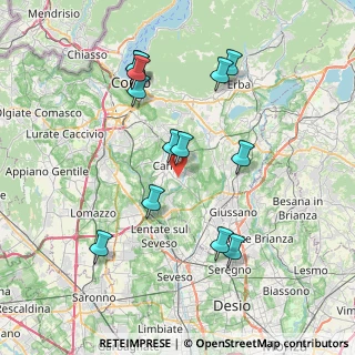 Mappa Via Monte S. Primo, 22063 Cantù CO, Italia (7.68538)