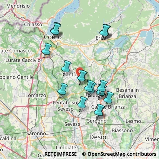 Mappa Via Giambattista Pergolesi, 22063 Cantù CO, Italia (7.0955)
