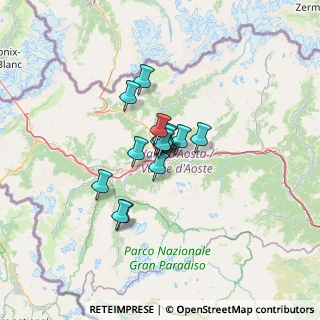 Mappa Frazione Plan Felinaz, 11020 Aosta AO, Italia (7.25533)