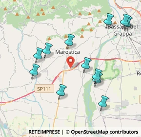Mappa Via SS248, 36063 Marostica VI, Italia (4.225)