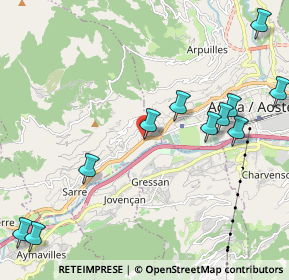 Mappa Frazione la Grenade, 11010 Sarre AO, Italia (2.49455)