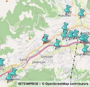 Mappa Frazione la Grenade, 11010 Sarre AO, Italia (2.77)