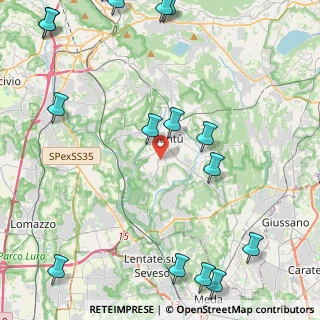 Mappa Via Luigi Casartelli, 22063 Cantù CO, Italia (6.859)