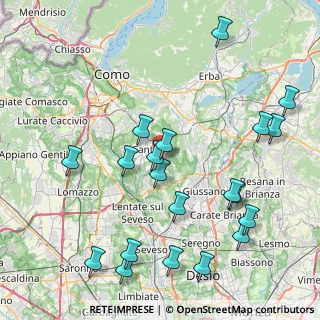 Mappa Via Cartesio, 22063 Cantù CO, Italia (9.4655)