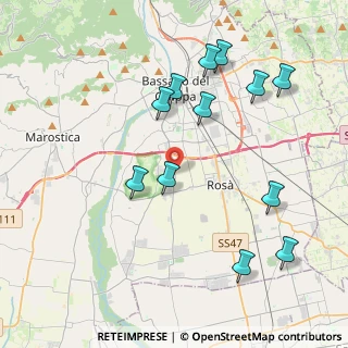 Mappa Via Baggi, 36027 Rosà VI, Italia (4.35083)