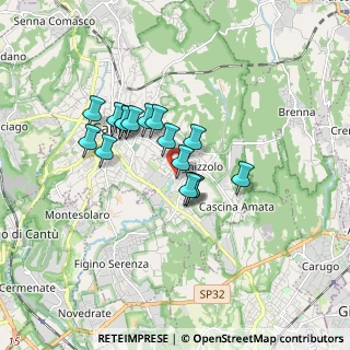 Mappa Via Pitagora, 22063 Cantù CO, Italia (1.27438)