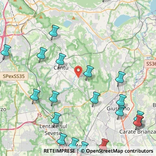 Mappa Via dei Santi, 22063 Cantù CO, Italia (6.2535)