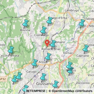 Mappa Via Filippo Meda, 22060 Arosio CO, Italia (2.95)