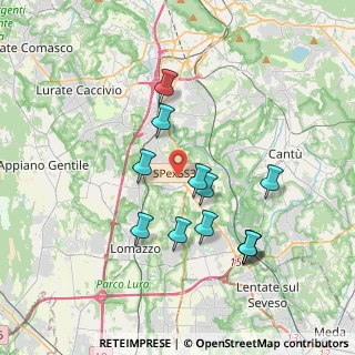 Mappa Strada Statale 35 dei Giovi, 22073 Fino Mornasco CO, Italia (3.49583)