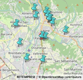 Mappa Via 8 Marzo, 24030 Paladina BG, Italia (1.86929)