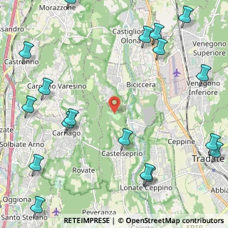 Mappa Via Castelvecchio, 21040 Gornate-Olona VA, Italia (3.21111)