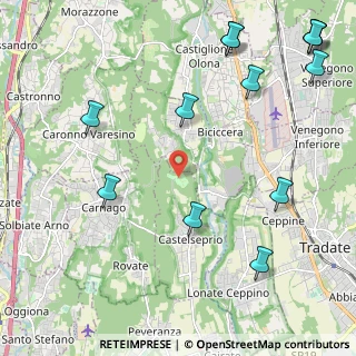 Mappa Via Castelvecchio, 21040 Gornate-Olona VA, Italia (2.92308)