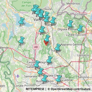 Mappa Via Castelvecchio, 21040 Gornate-Olona VA, Italia (9.7085)