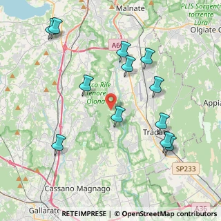 Mappa Via Castelvecchio, 21040 Gornate-Olona VA, Italia (4.38333)