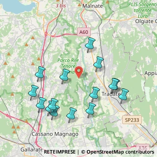 Mappa Via Castelvecchio, 21040 Gornate-Olona VA, Italia (4.28333)