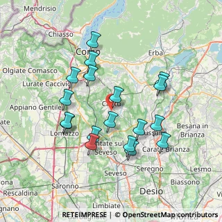 Mappa Via California, 22063 Cantù CO, Italia (6.945)