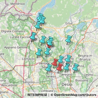 Mappa Via California, 22063 Cantù CO, Italia (6.77053)
