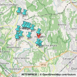Mappa Cantù Vighizzolo, 22063 Como CO, Italia (1.85267)