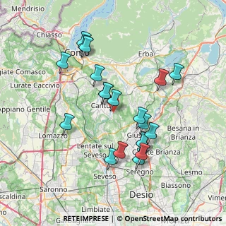 Mappa Cantù Vighizzolo, 22063 Como CO, Italia (7.029)