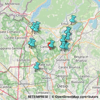 Mappa Cantù Vighizzolo, 22063 Como CO, Italia (6.37867)