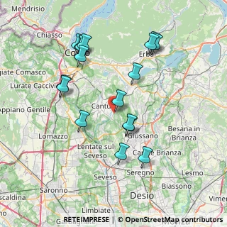 Mappa Cantù Vighizzolo, 22063 Como CO, Italia (7.82471)