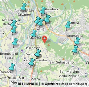 Mappa Ciclabile Sombreno - Madonna della Castagna, 24030 Paladina BG, Italia (2.26941)