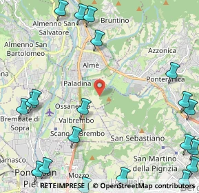 Mappa Ciclabile Sombreno - Madonna della Castagna, 24030 Paladina BG, Italia (3.2995)