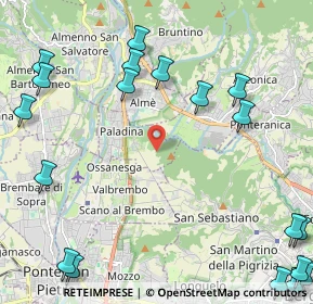 Mappa Ciclabile Sombreno - Madonna della Castagna, 24030 Paladina BG, Italia (3.3145)