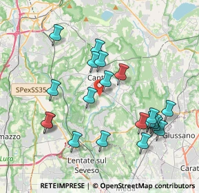 Mappa Via Giordano, 22060 Figino Serenza CO, Italia (3.9425)