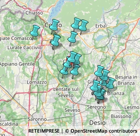 Mappa Via Giordano, 22060 Figino Serenza CO, Italia (6.3575)