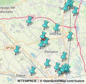 Mappa Via Giuseppe Giusti, 31050 Ponzano Veneto TV, Italia (4.9355)