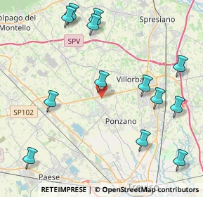 Mappa Via Giuseppe Giusti, 31050 Ponzano Veneto TV, Italia (5.10077)