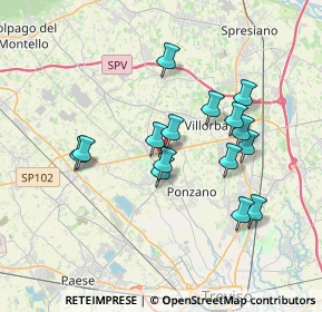 Mappa Via Giuseppe Giusti, 31050 Ponzano Veneto TV, Italia (3.14867)