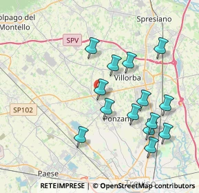 Mappa Via Giuseppe Giusti, 31050 Ponzano Veneto TV, Italia (3.79857)