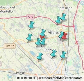 Mappa Via Giuseppe Giusti, 31050 Ponzano Veneto TV, Italia (3.14583)
