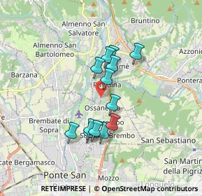 Mappa Via Ossanesga, 24030 Paladina BG, Italia (1.34154)