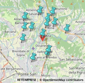 Mappa Via Ossanesga, 24030 Paladina BG, Italia (1.74571)