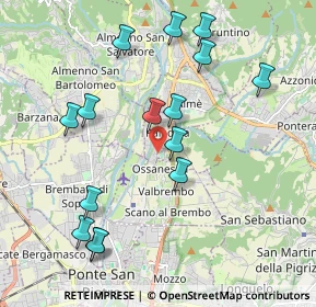 Mappa Via Ossanesga, 24030 Paladina BG, Italia (2.088)