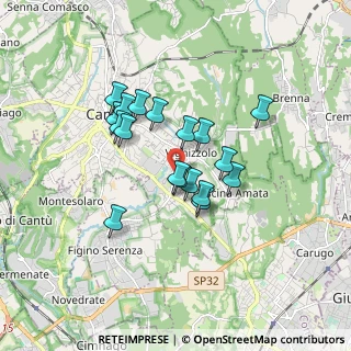 Mappa Via Francesco Baracca, 22063 Cantù CO, Italia (1.34)