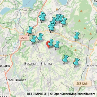 Mappa Via Giovanni XXIII Papa, 23891 Barzanò LC, Italia (3.6225)