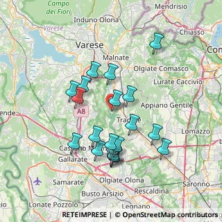 Mappa Via Baracca, 21040 Gornate-Olona VA, Italia (6.7555)