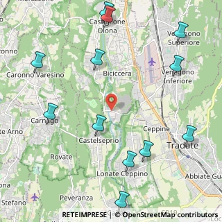 Mappa Via Baracca, 21040 Gornate-Olona VA, Italia (2.78833)