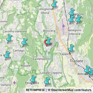 Mappa Via Baracca, 21040 Gornate-Olona VA, Italia (3.22308)