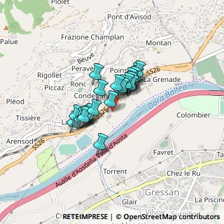 Mappa SS della Valle D'Aosta, 11010 Sarre AO, Italia (0.25185)