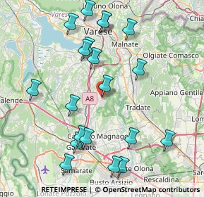 Mappa Via Vittorio Veneto, 21040 Carnago VA, Italia (8.8595)